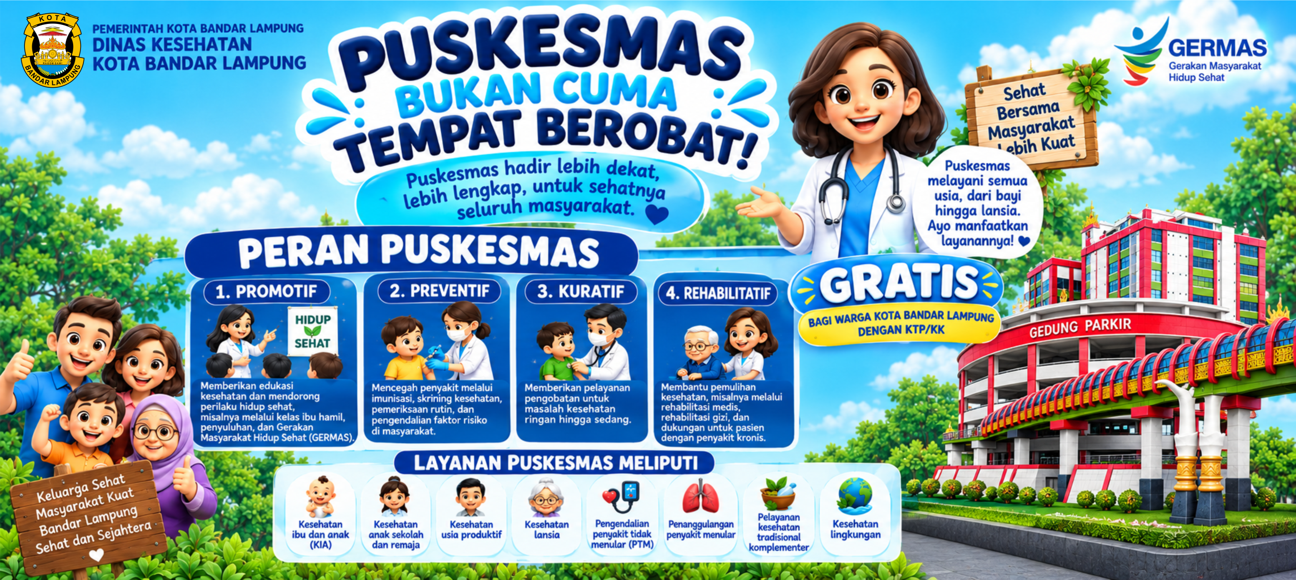 PUSKESMAS BUKAN CUMA TEMPAT BEROBAT!